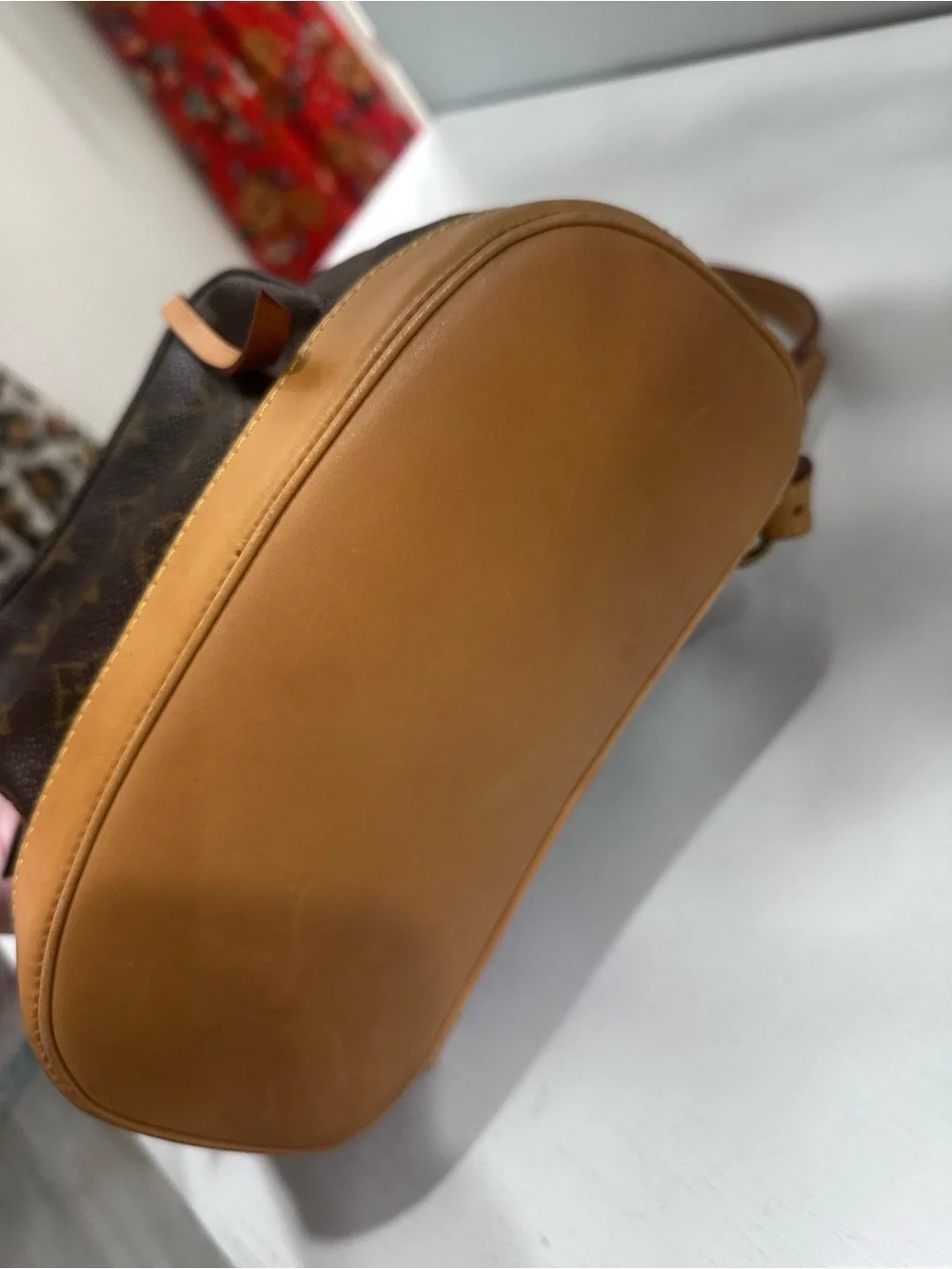 Louis Vuitton Monogram Drawstring Backpack - Brown with Tan Trim